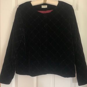 Buy 1, get 1 (see below) - VINTAGE DEANE & WHITE VELVET CROPPED JACKET, PURPLE